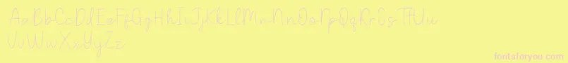 Badtaste Demo Font – Pink Fonts on Yellow Background