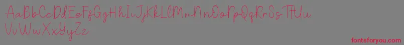 フォントBadtaste Demo – 赤い文字の灰色の背景