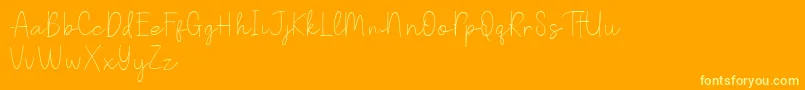 Badtaste Demo Font – Yellow Fonts on Orange Background