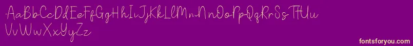 Badtaste Demo Font – Yellow Fonts on Purple Background