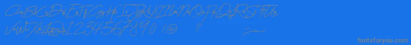 BadWeatherDemo-Schriftart – Graue Schriften auf blauem Hintergrund