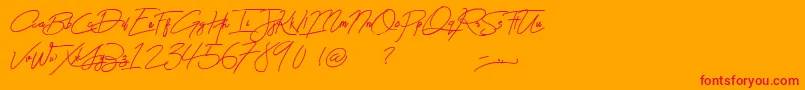 BadWeatherDemo Font – Red Fonts on Orange Background