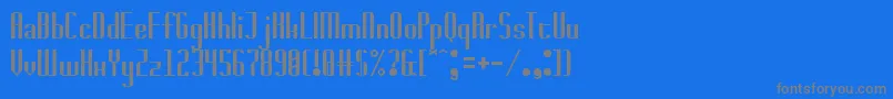 badwolf-fontti – harmaat kirjasimet sinisellä taustalla