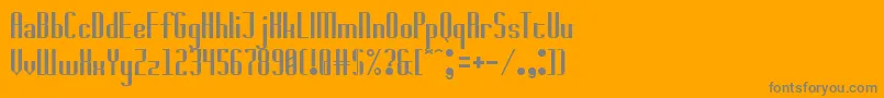 badwolf-Schriftart – Graue Schriften auf orangefarbenem Hintergrund