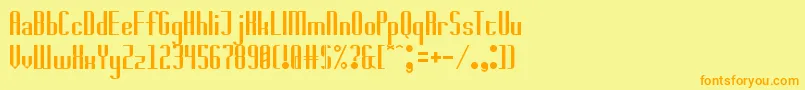Шрифт badwolf – оранжевые шрифты на жёлтом фоне