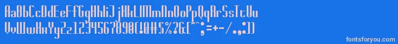 フォントbadwolf – ピンクの文字、青い背景