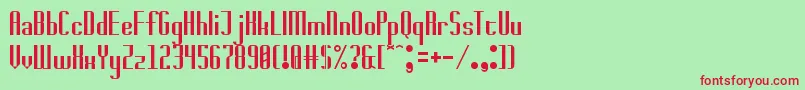 badwolf Font – Red Fonts on Green Background