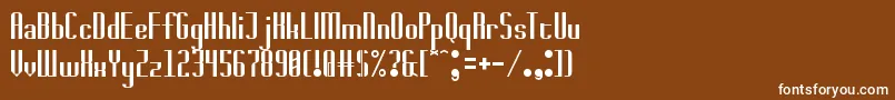 Шрифт badwolf – белые шрифты на коричневом фоне