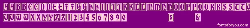 GermaniaVersalien Font – Pink Fonts on Purple Background