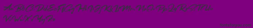 Bafora Regular Demo Font – Black Fonts on Purple Background