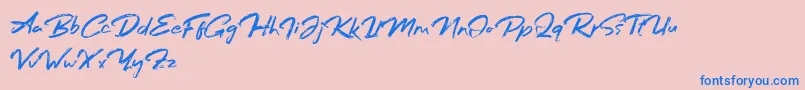 fuente Bafora Regular Demo – Fuentes Azules Sobre Fondo Rosa