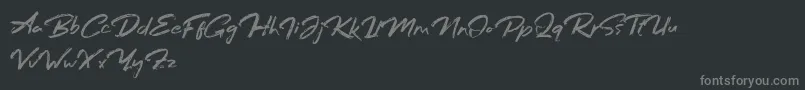 Bafora Regular Demo Font – Gray Fonts on Black Background