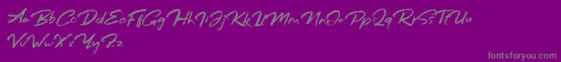 Bafora Regular Demo-Schriftart – Graue Schriften auf violettem Hintergrund