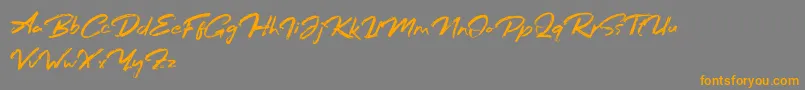 Bafora Regular Demo Font – Orange Fonts on Gray Background