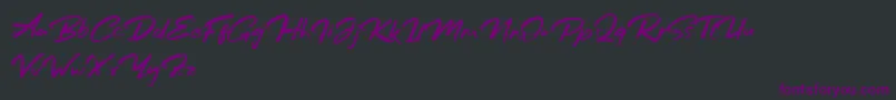 Bafora Regular Demo-Schriftart – Violette Schriften auf schwarzem Hintergrund