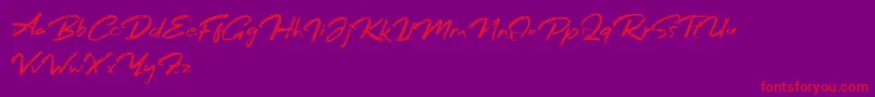 fuente Bafora Regular Demo – Fuentes Rojas Sobre Fondo Morado