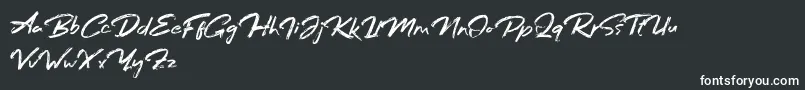 Шрифт Bafora Regular Demo – белые шрифты на чёрном фоне