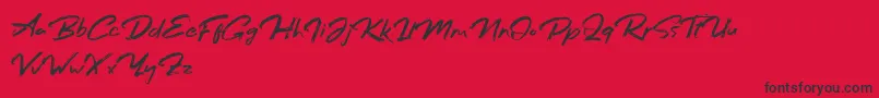 Bafora Regular Demo Font – Black Fonts on Red Background