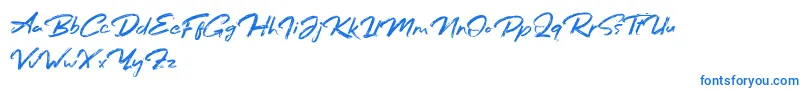 Bafora Regular Demo Font – Blue Fonts on White Background