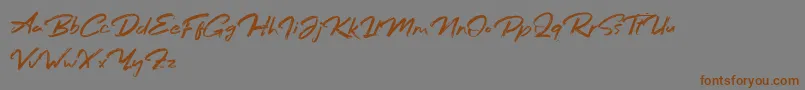 Bafora Regular Demo Font – Brown Fonts on Gray Background