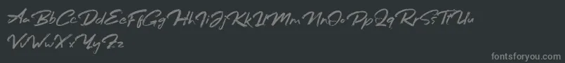 Bafora Regular Demo Font – Gray Fonts on Black Background