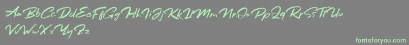 Bafora Regular Demo Font – Green Fonts on Gray Background