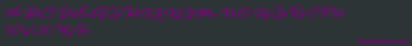 Bafora Regular Demo Font – Purple Fonts on Black Background