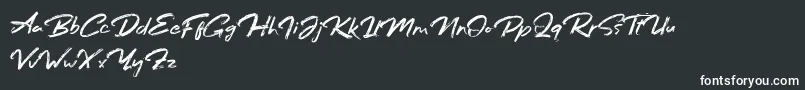 Bafora Regular Demo Font – White Fonts on Black Background