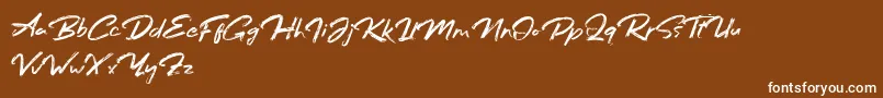Bafora Regular Demo Font – White Fonts on Brown Background