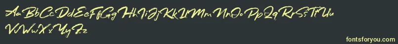 Bafora Regular Demo Font – Yellow Fonts on Black Background