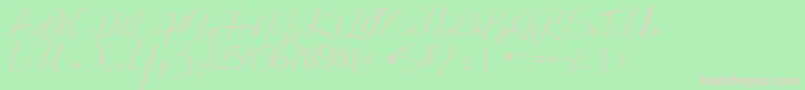 Bagadang Font – Pink Fonts on Green Background