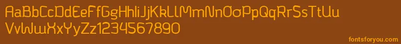 Bagadek Font – Orange Fonts on Brown Background