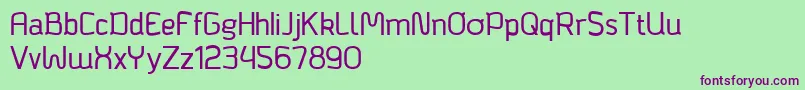 Bagadek-fontti – violetit fontit vihreällä taustalla
