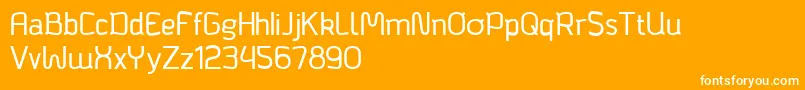Bagadek Font – White Fonts on Orange Background
