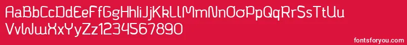 Bagadek Font – White Fonts on Red Background