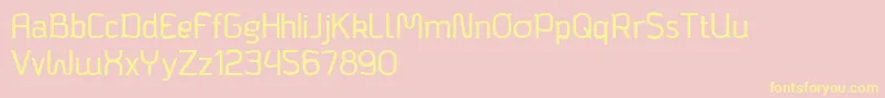 Bagadek Font – Yellow Fonts on Pink Background