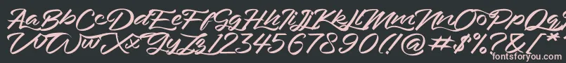 Bahari Font – Pink Fonts on Black Background