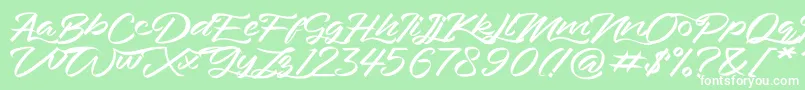 Bahari Font – White Fonts on Green Background