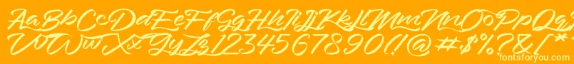 fuente Bahari – Fuentes Amarillas Sobre Fondo Naranja