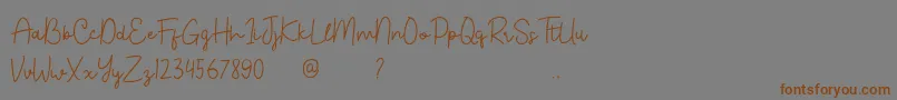 Bahary Font – Brown Fonts on Gray Background