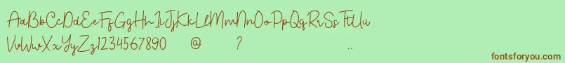 Bahary Font – Brown Fonts on Green Background