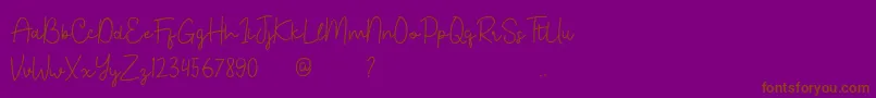 Bahary Font – Brown Fonts on Purple Background