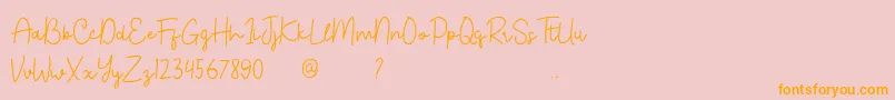 Bahary Font – Orange Fonts on Pink Background