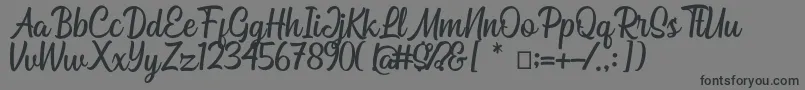 Bahuraksa Font – Black Fonts on Gray Background