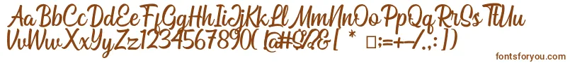 Шрифт Bahuraksa – коричневые шрифты на белом фоне