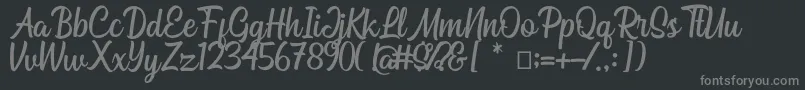 Bahuraksa Font – Gray Fonts on Black Background