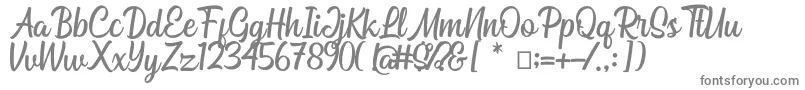 Bahuraksa Font – Gray Fonts on White Background