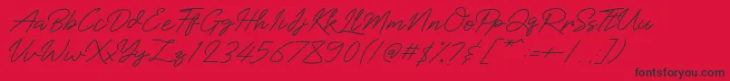Baiklah Font – Black Fonts on Red Background