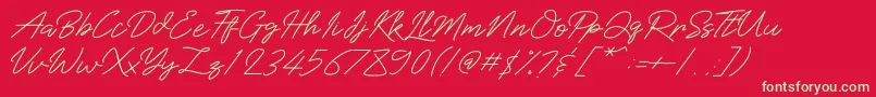 Baiklah Font – Green Fonts on Red Background