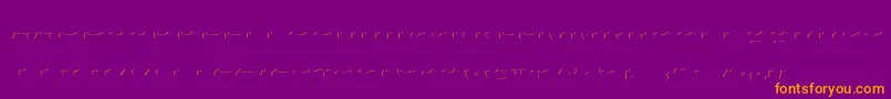 フォントAgreloyinb1 – 紫色の背景にオレンジのフォント